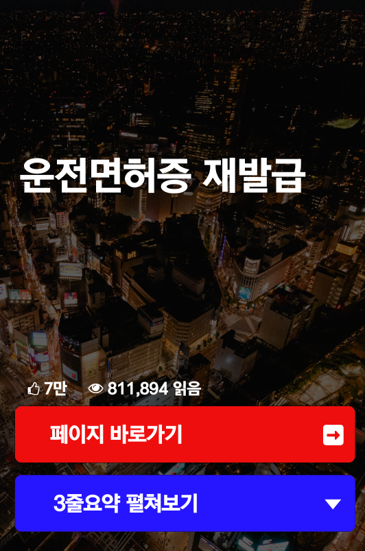 운전면허증 재발급
