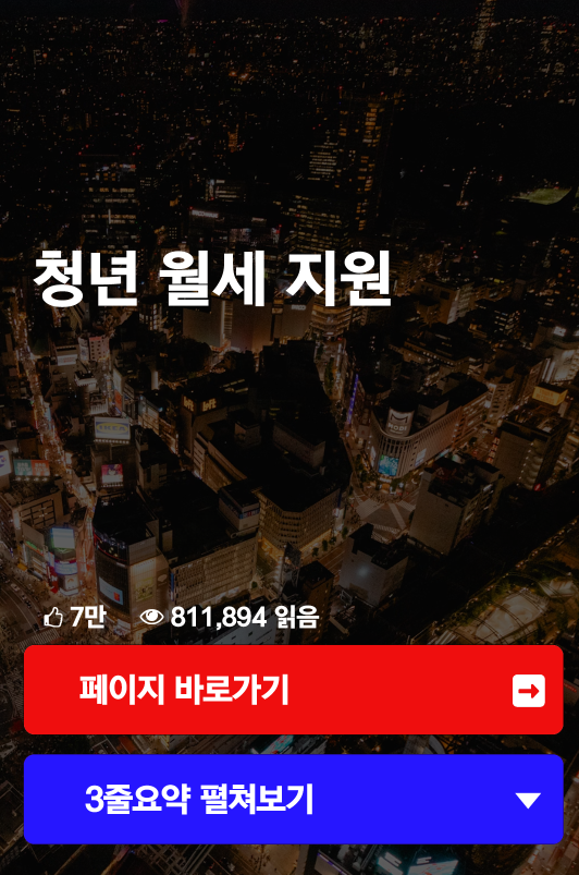 청년 월세 지원
